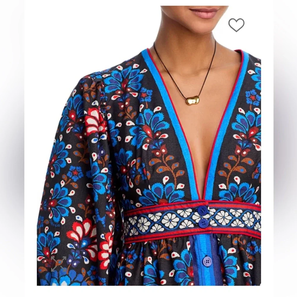 Farm Rio Button Front Mini Dress - Picture 2 of 9